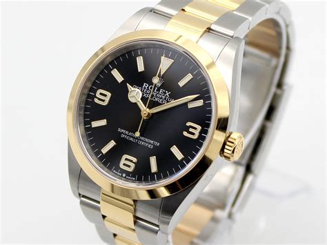 rolex explorer dual tone|rolex explorer two tone price.